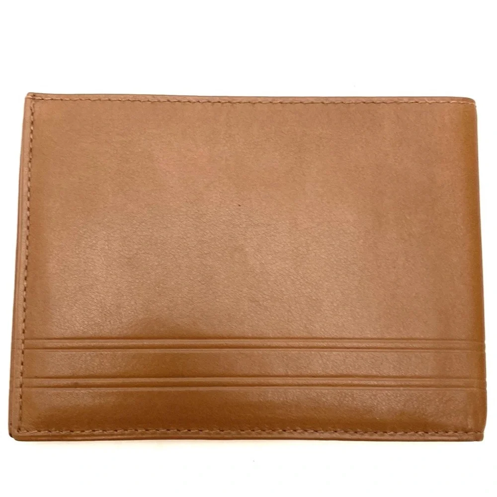 Flavi Vismano Men's Tan Bi-Fold Italian Leather Wallet